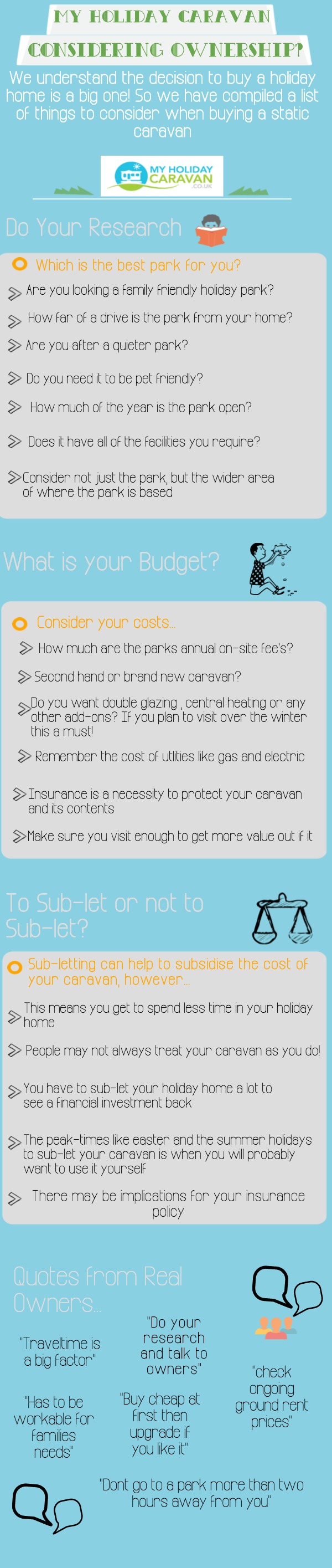 My Holiday Caravan Considering Ownership infographic